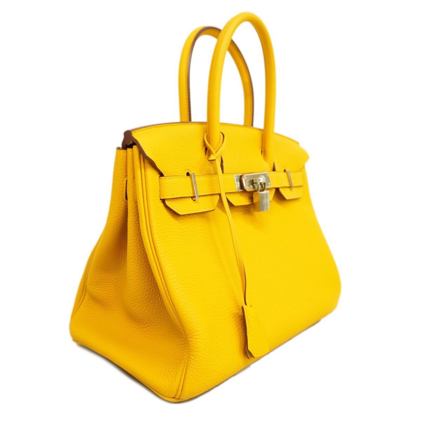 Hermès Birkin 30 Yellow Leather Hand Bag