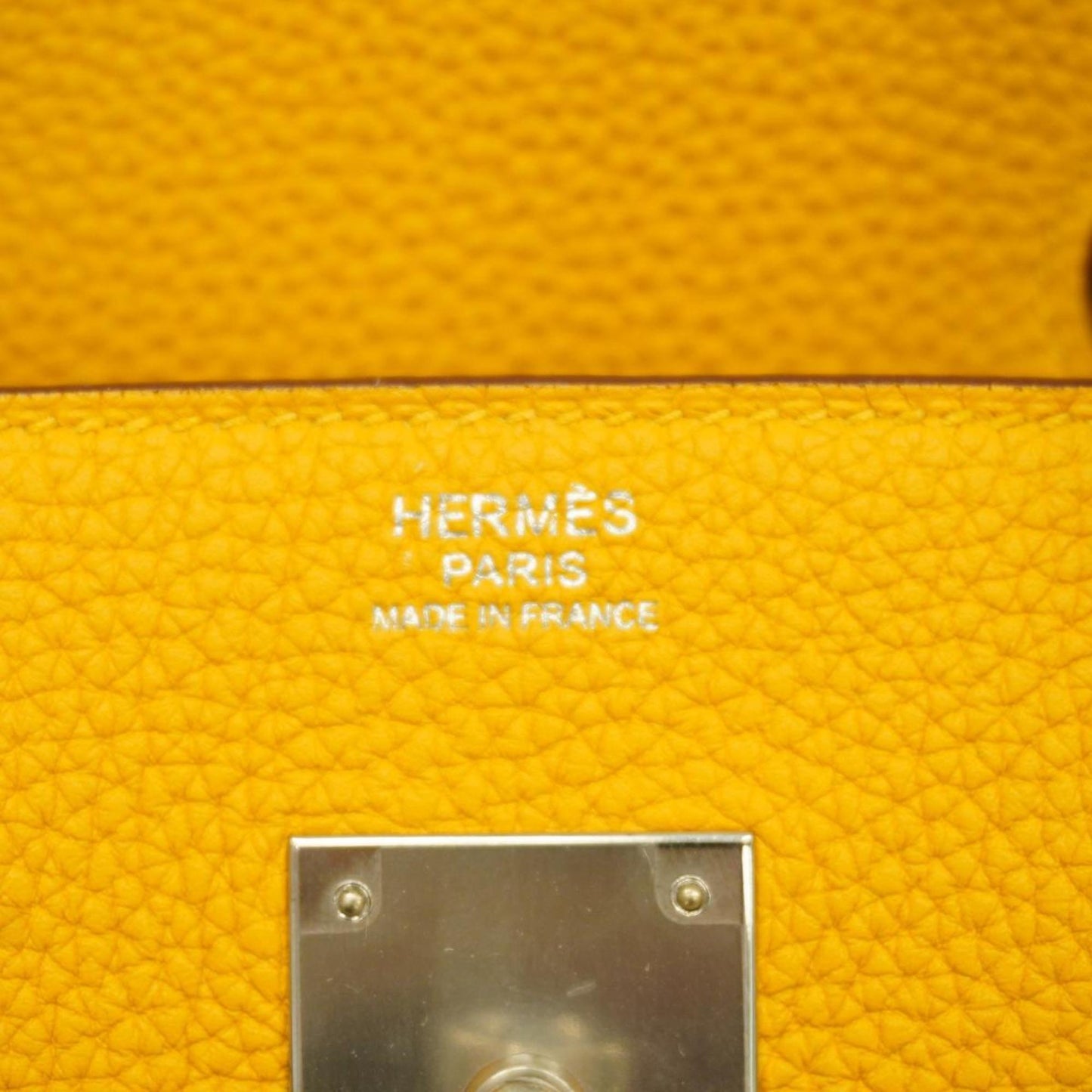 Hermès Birkin 30 Yellow Leather Hand Bag