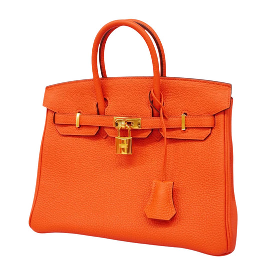 Hermès Birkin 25 Orange Leather Hand Bag