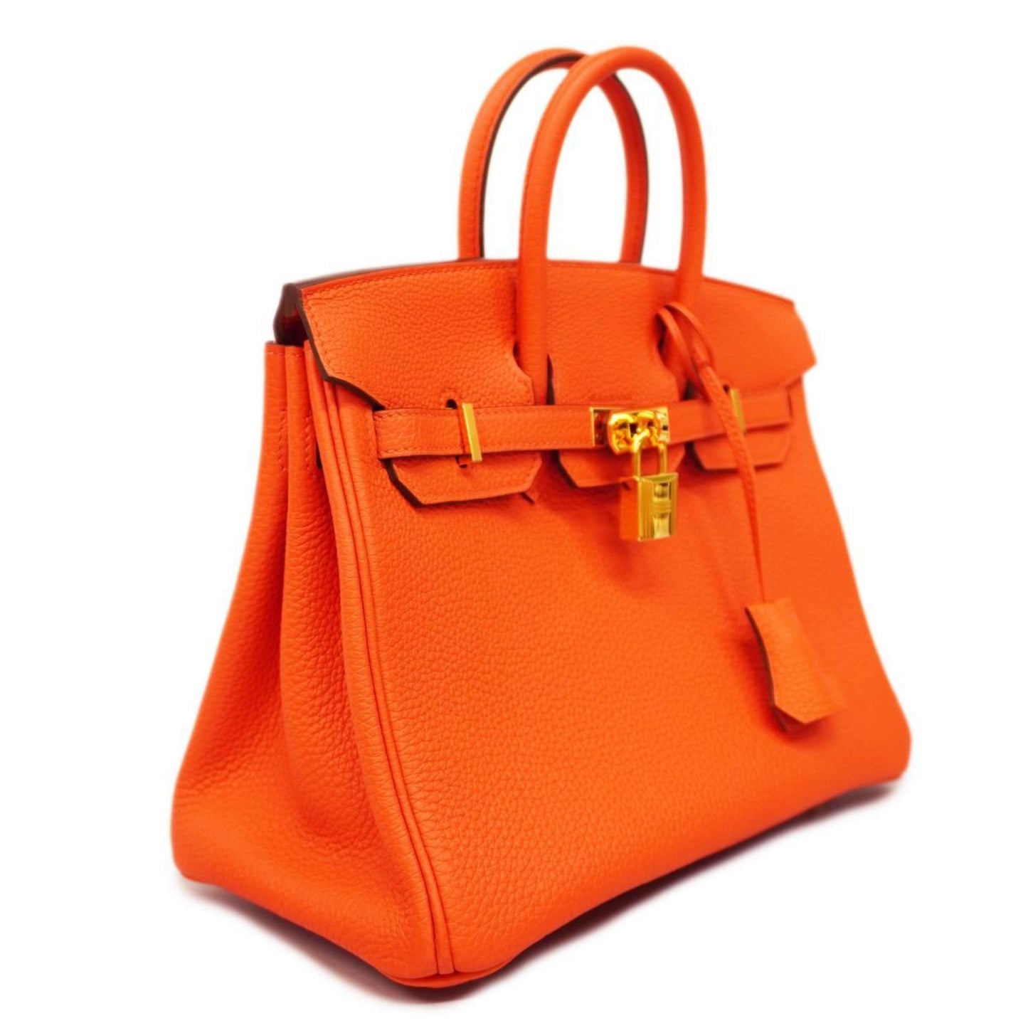 Hermès Birkin 25 Orange Leather Hand Bag