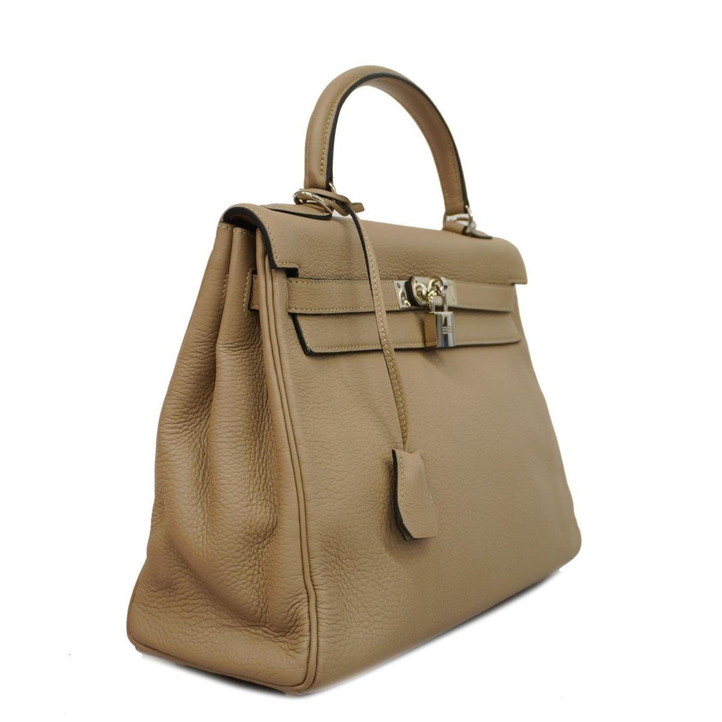 Hermès Kelly 32 Beige Leather Hand Bag