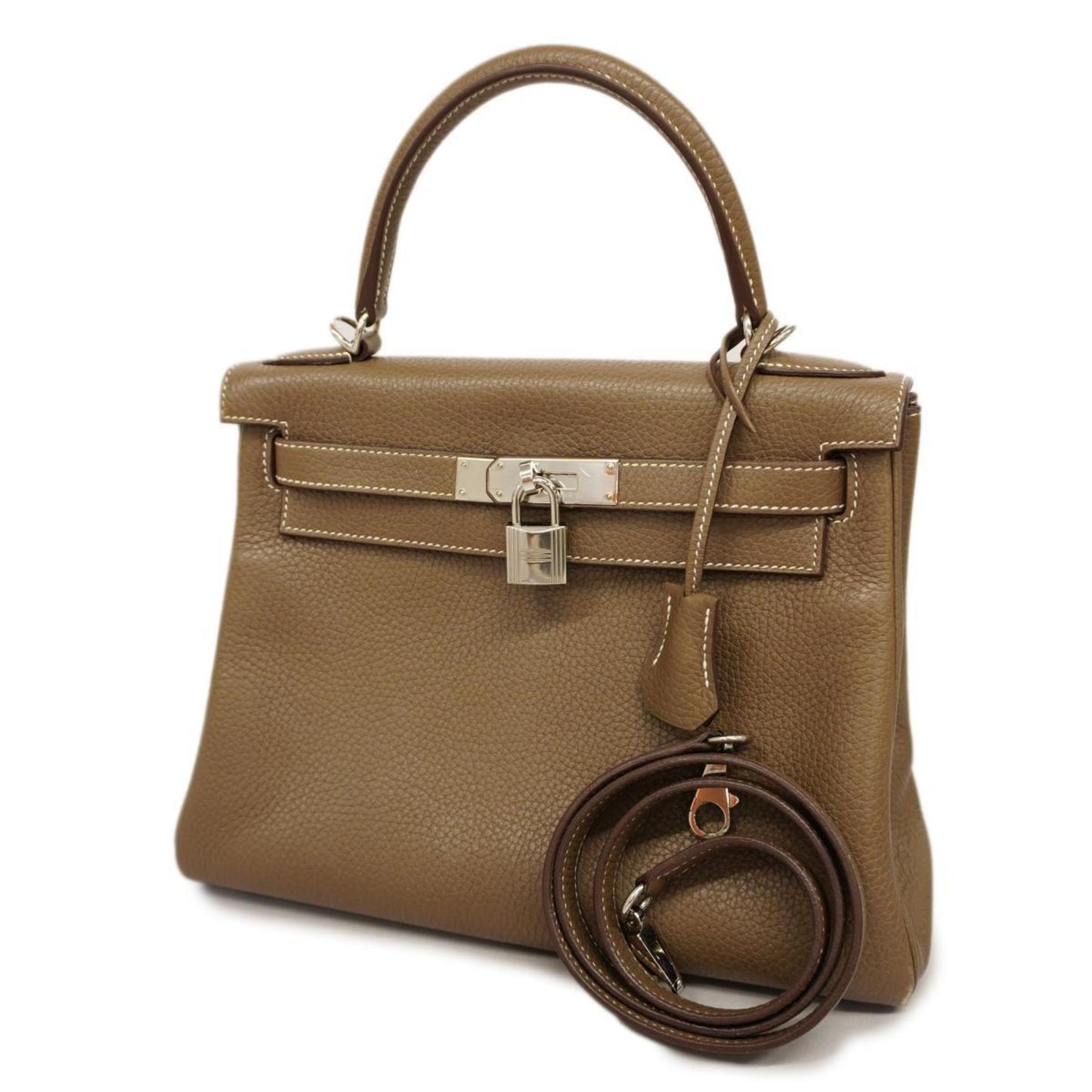 Hermès Kelly 28 Brown Leather Hand Bag