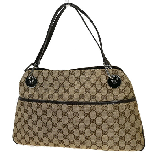 Gucci Brown Canvas Shoulder Bag