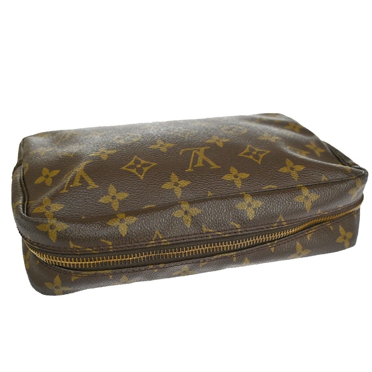 Louis Vuitton Trousse de Toilette Brown Canvas Clutch Bag