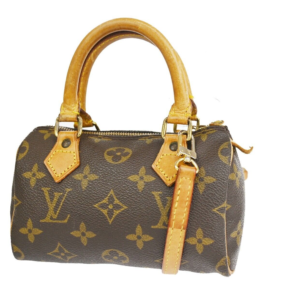 Louis Vuitton Mini speedy Brown Canvas Hand Bag