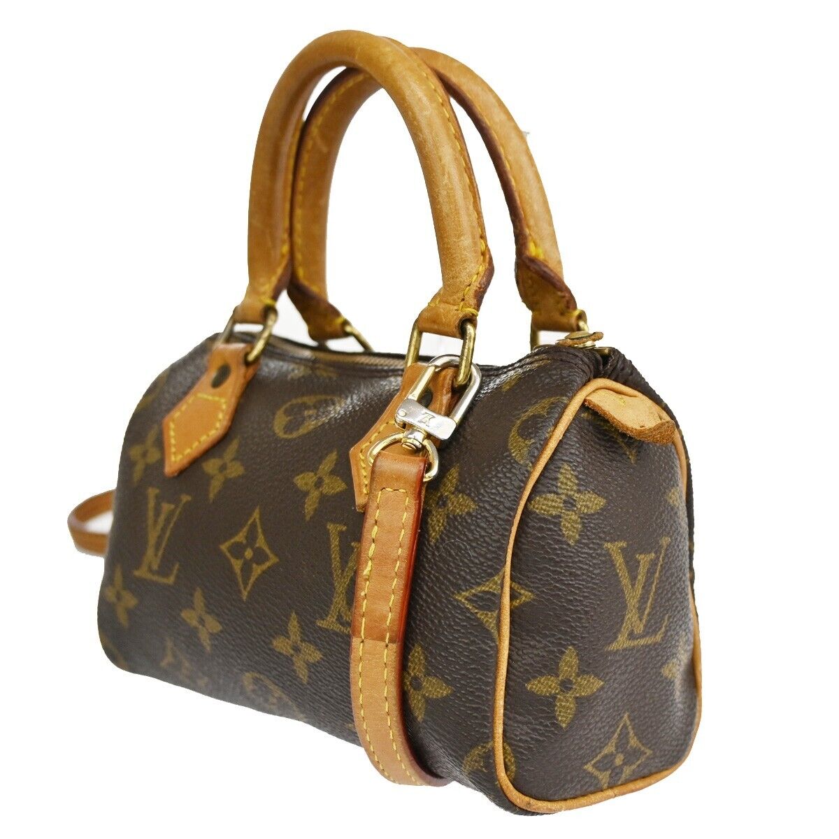 Louis Vuitton Mini speedy Brown Canvas Hand Bag