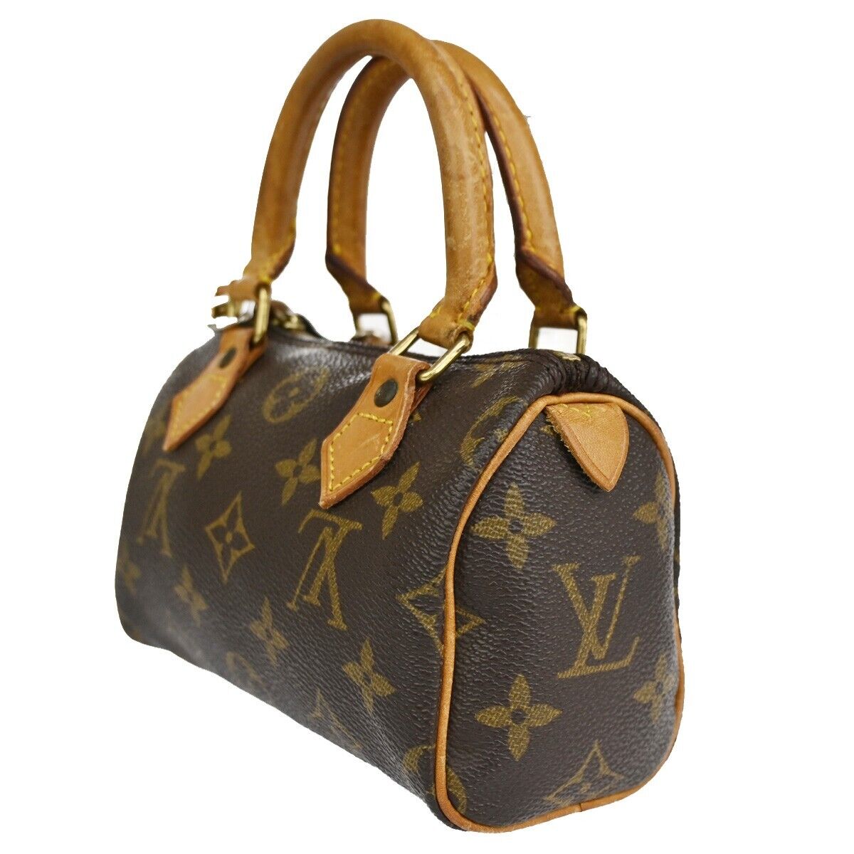 Louis Vuitton Mini speedy Brown Canvas Hand Bag