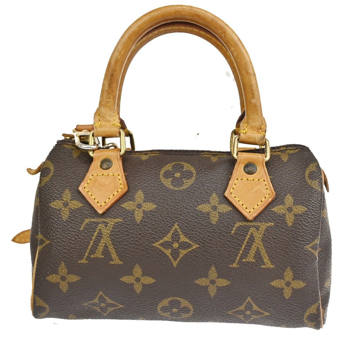 Louis Vuitton Mini speedy Brown Canvas Hand Bag