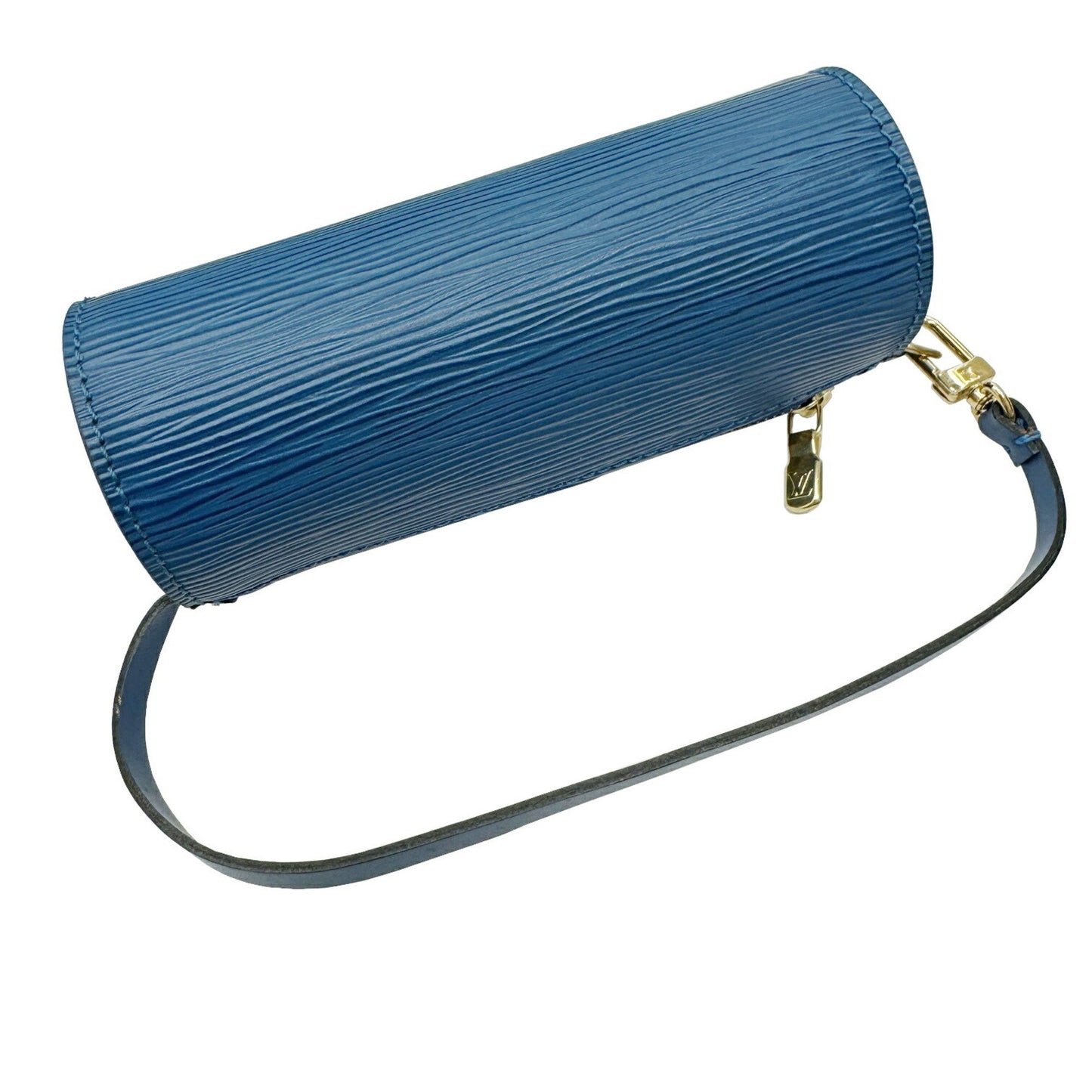 Louis Vuitton Soufflot Blue Leather Hand Bag