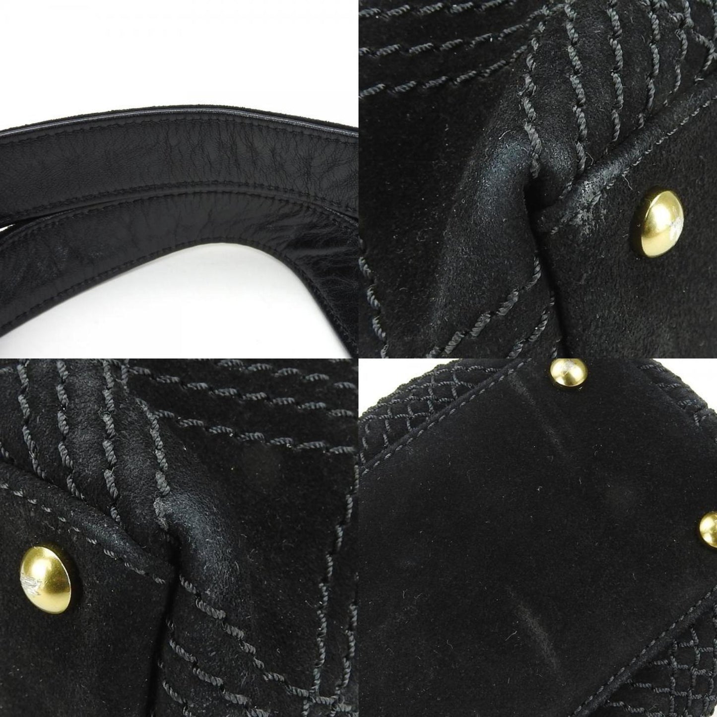 Chanel Wild stitch Black Suede Tote Bag