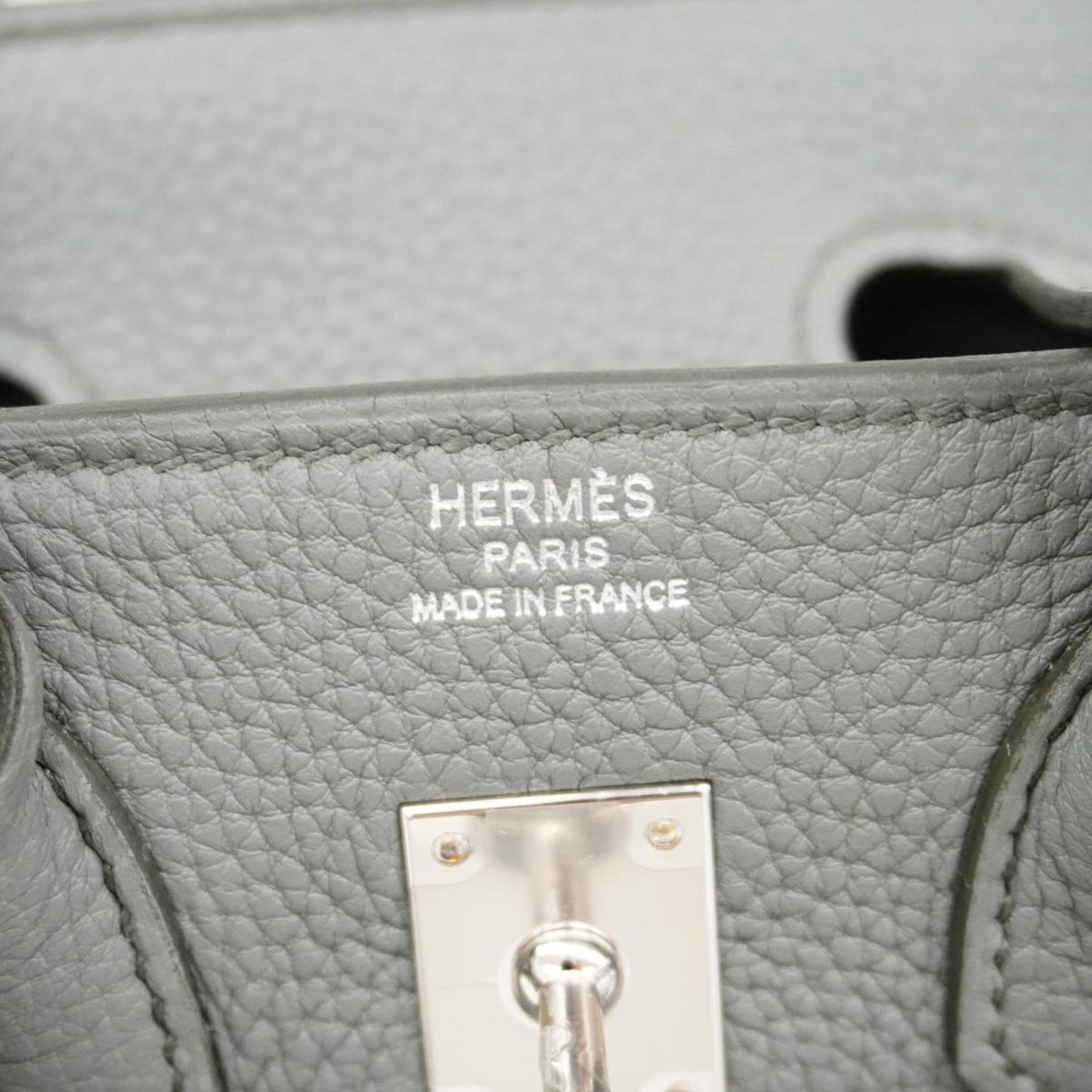 Hermès Birkin 25 Grey Leather Hand Bag