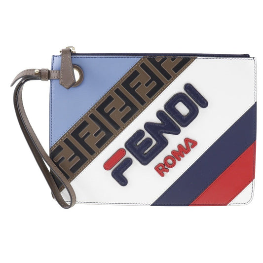 Fendi Fendi Mania Multicolour Leather Clutch Bag