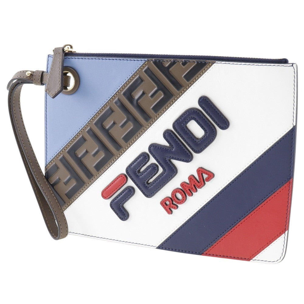 Fendi Fendi Mania Multicolour Leather Clutch Bag