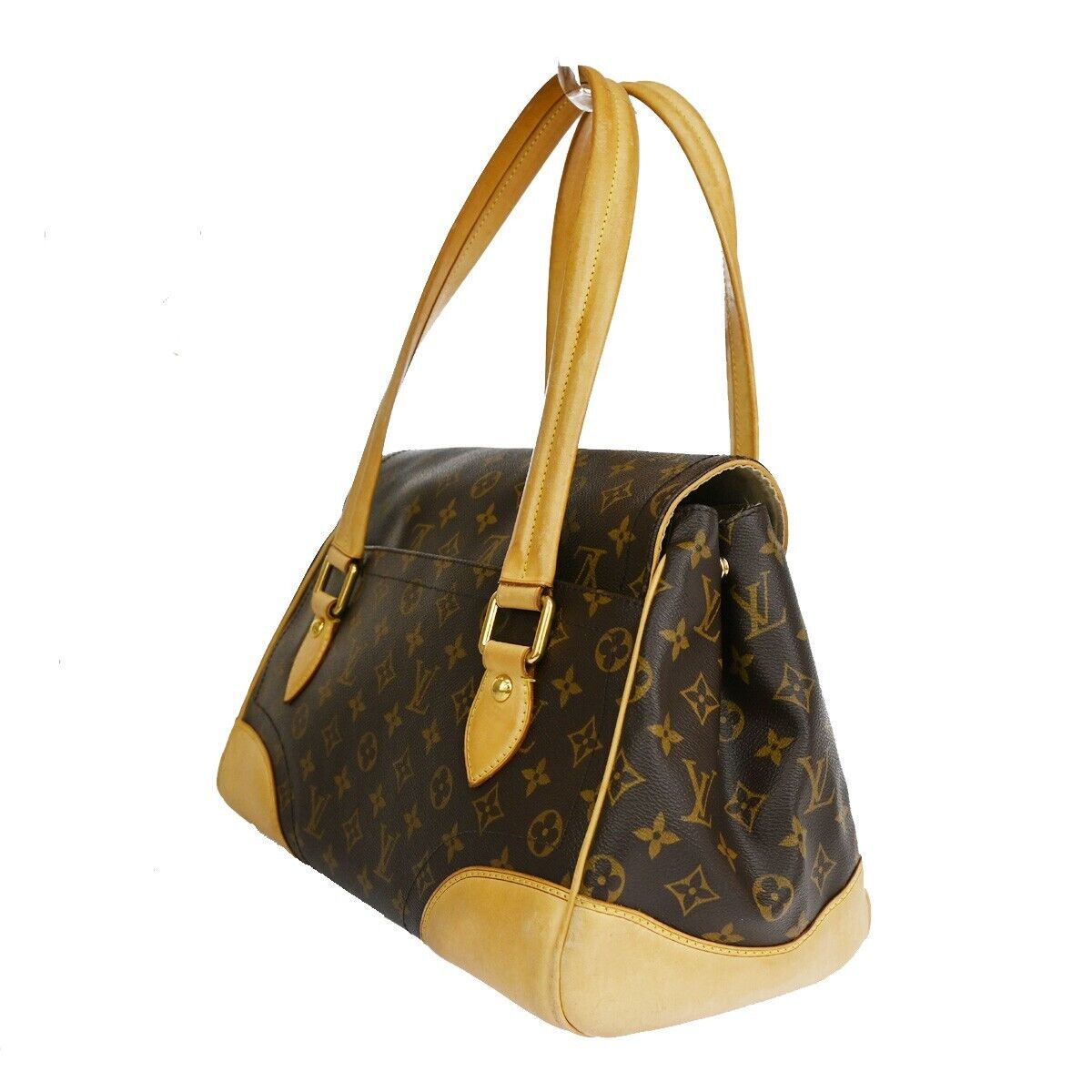 Louis Vuitton Beverly Brown Canvas Shoulder Bag