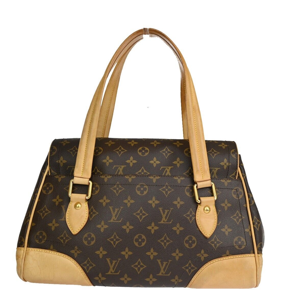 Louis Vuitton Beverly Brown Canvas Shoulder Bag