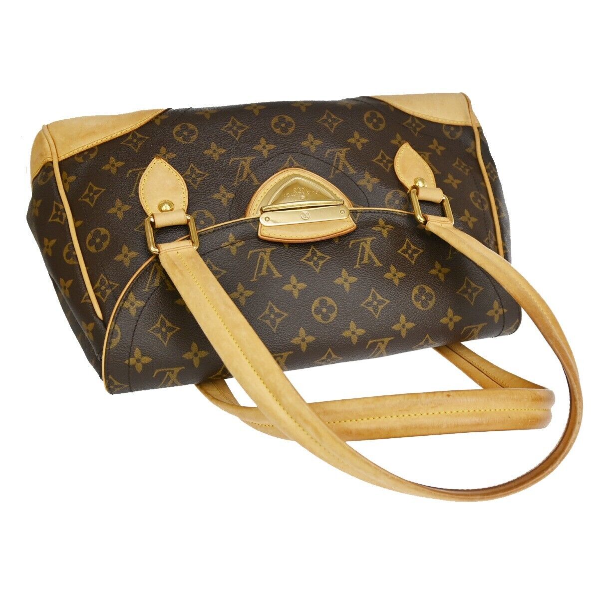 Louis Vuitton Beverly Brown Canvas Shoulder Bag