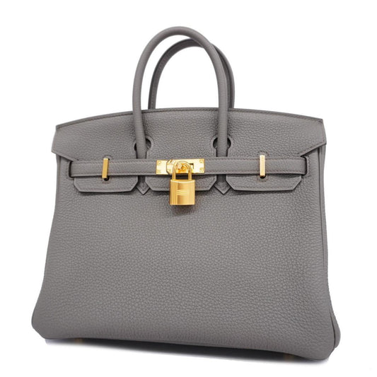 Hermès Birkin 25 Grey Leather Hand Bag