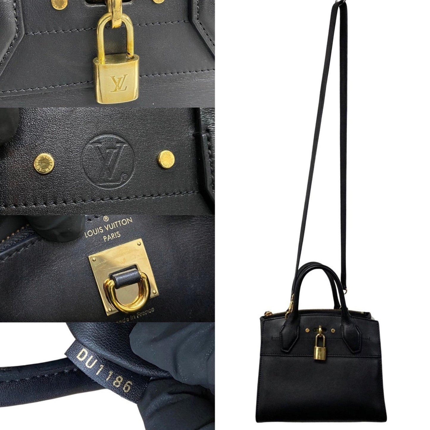 Louis Vuitton City steamer Black Leather Hand Bag