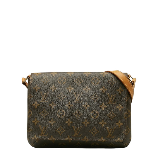 Louis Vuitton Musette Tango Brown Canvas Shoulder Bag