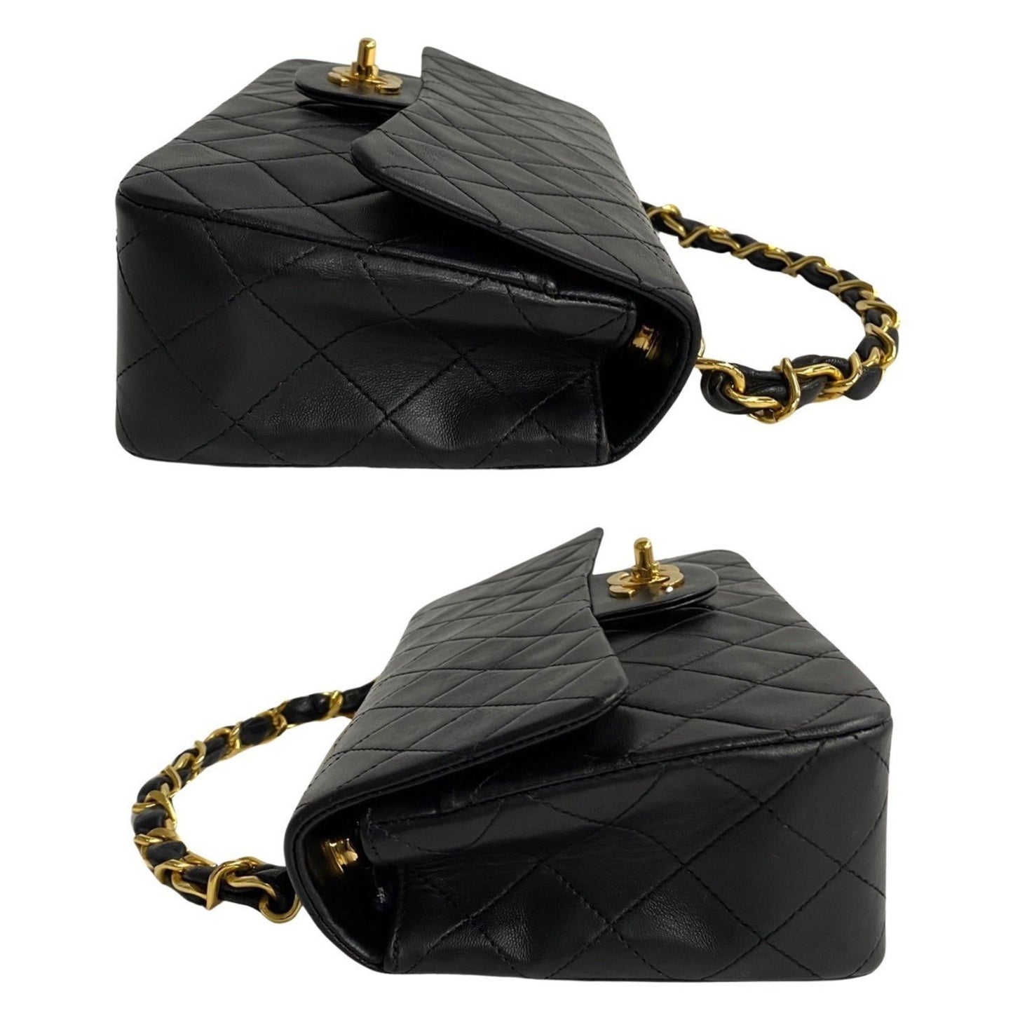 Chanel Timeless Black Leather Hand Bag