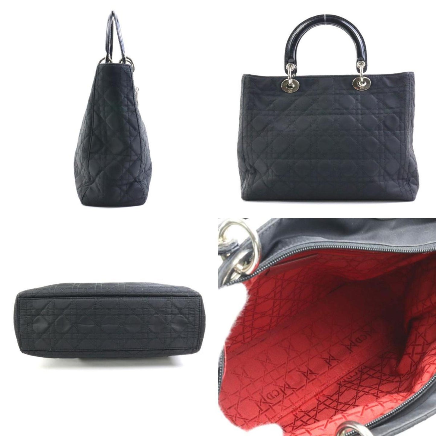 Dior Lady Dior Black Synthetic Hand Bag