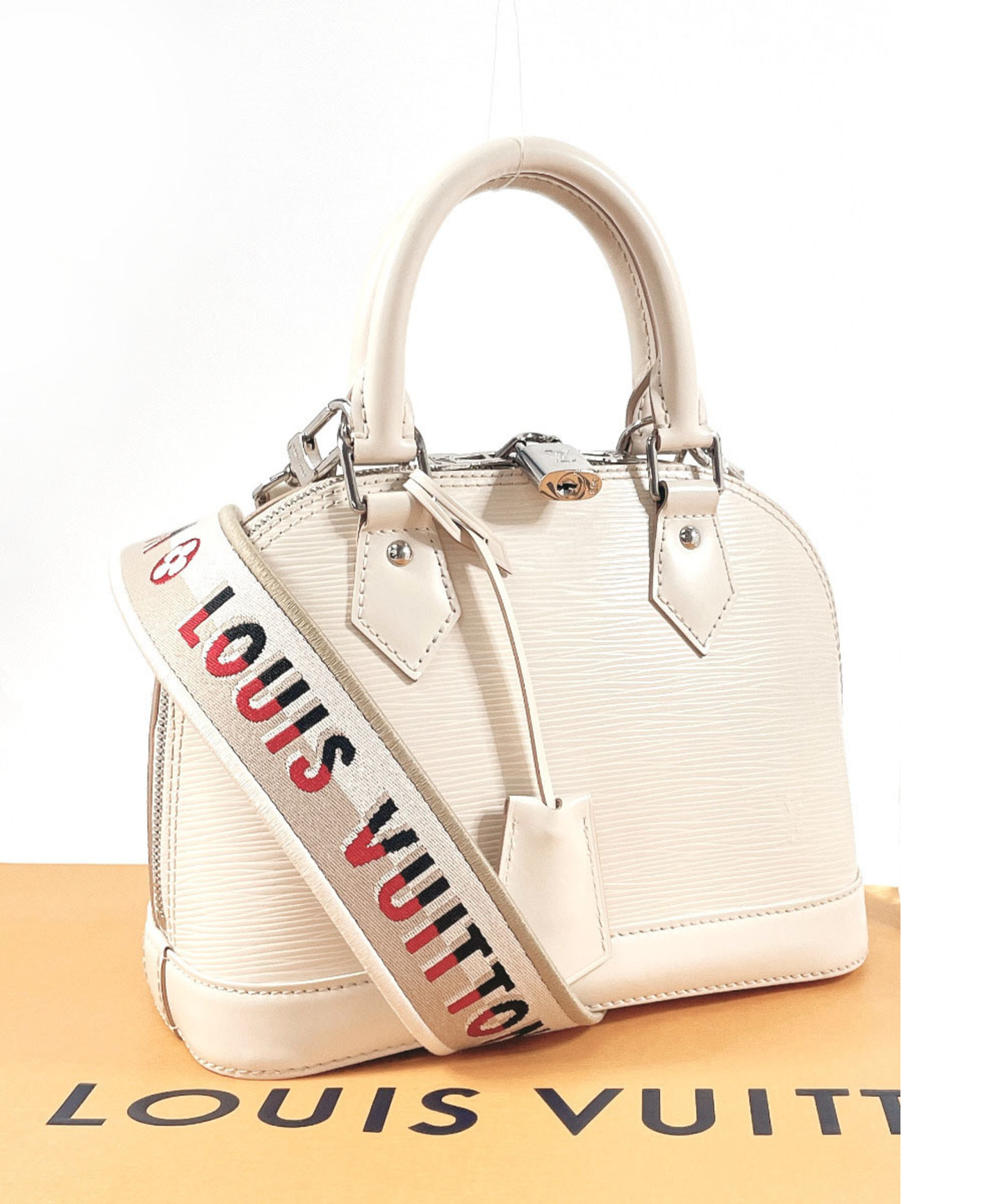 Louis Vuitton Alma BB Beige Leather Hand Bag