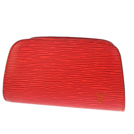 Louis Vuitton Dauphine Red Leather Clutch Bag