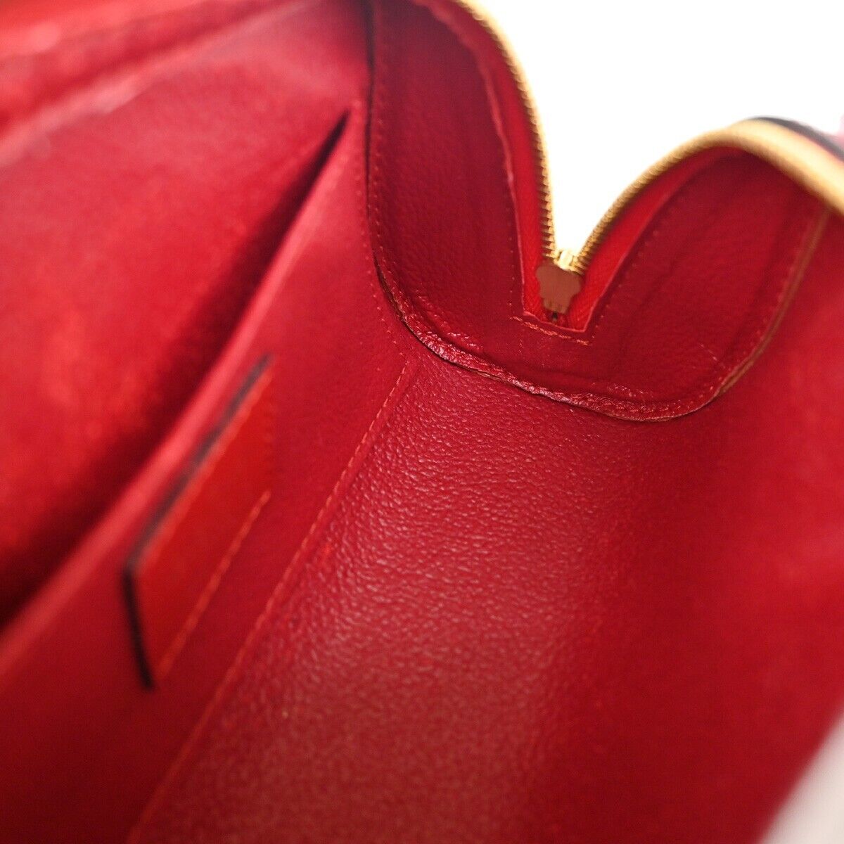 Louis Vuitton Dauphine Red Leather Clutch Bag