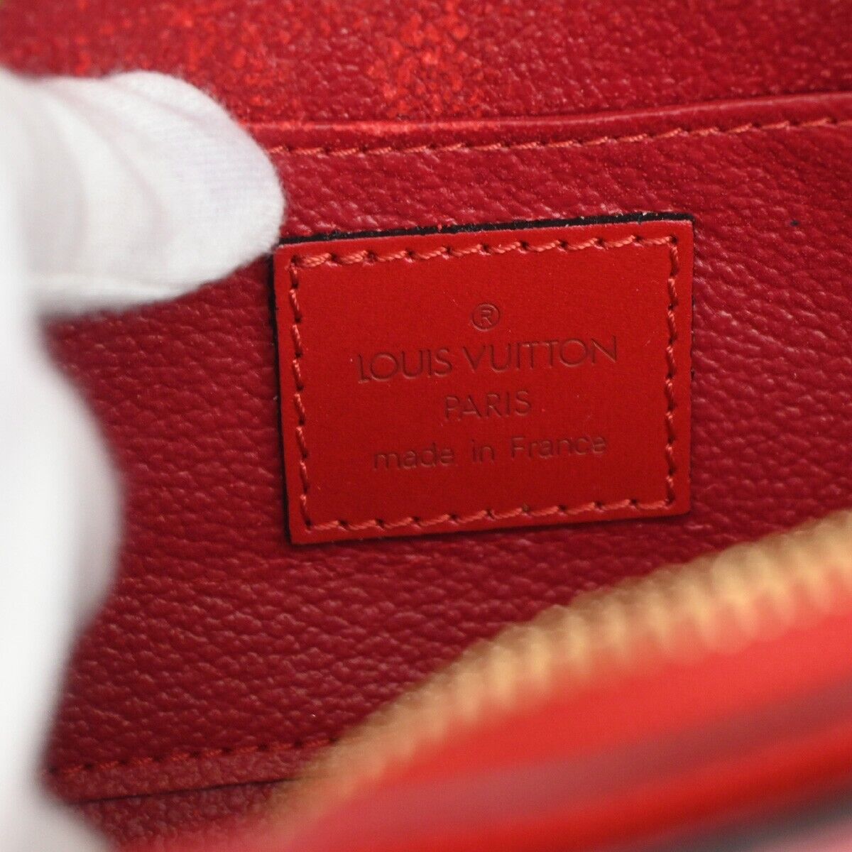 Louis Vuitton Dauphine Red Leather Clutch Bag