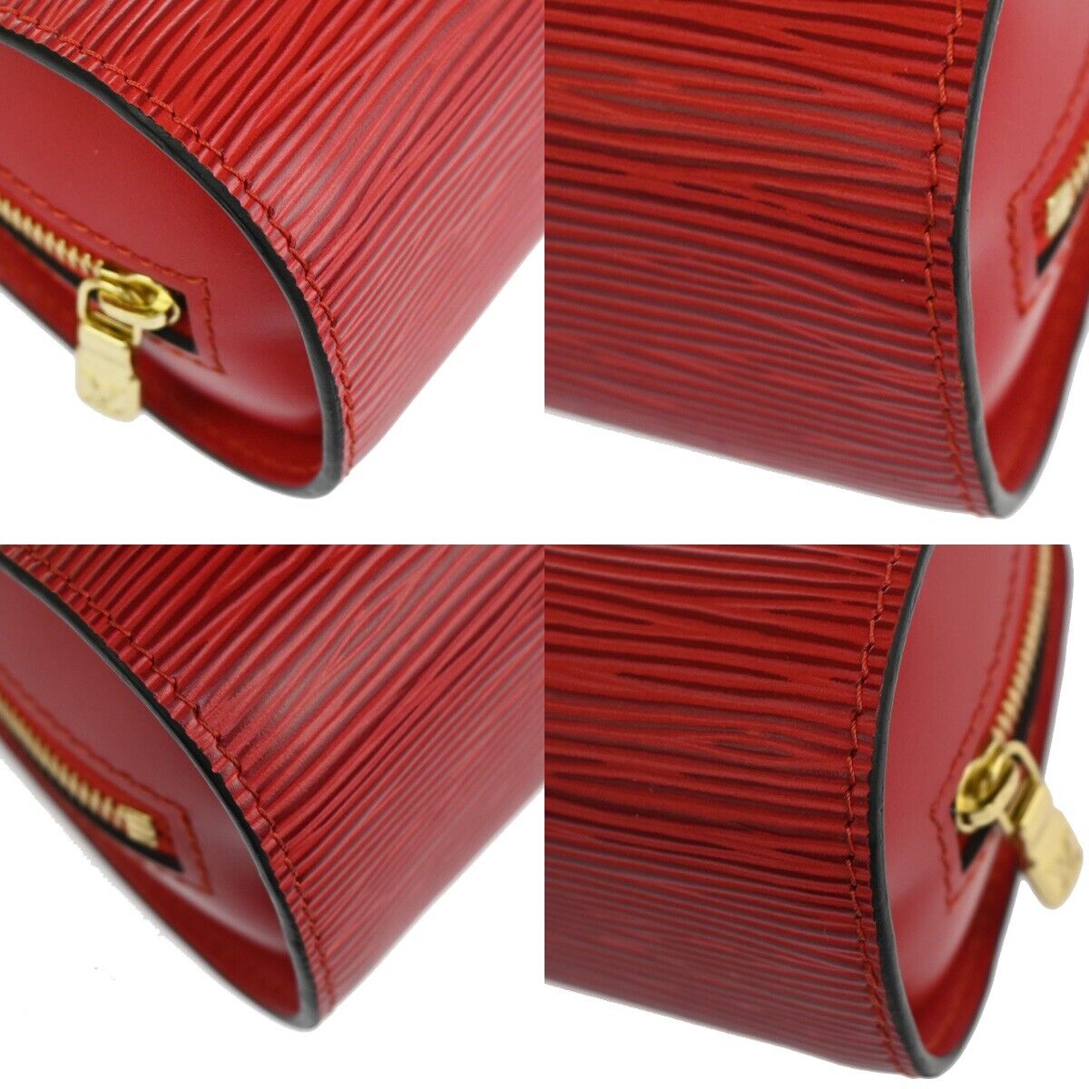 Louis Vuitton Dauphine Red Leather Clutch Bag