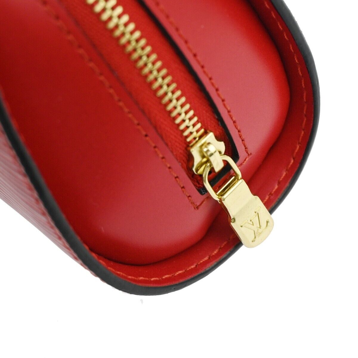 Louis Vuitton Dauphine Red Leather Clutch Bag