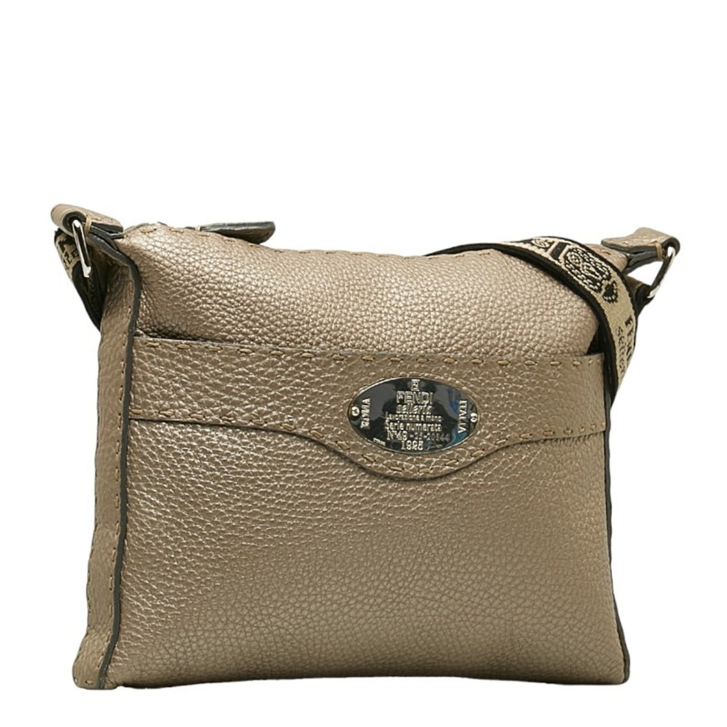 Fendi Selleria Brown Leather Shoulder Bag