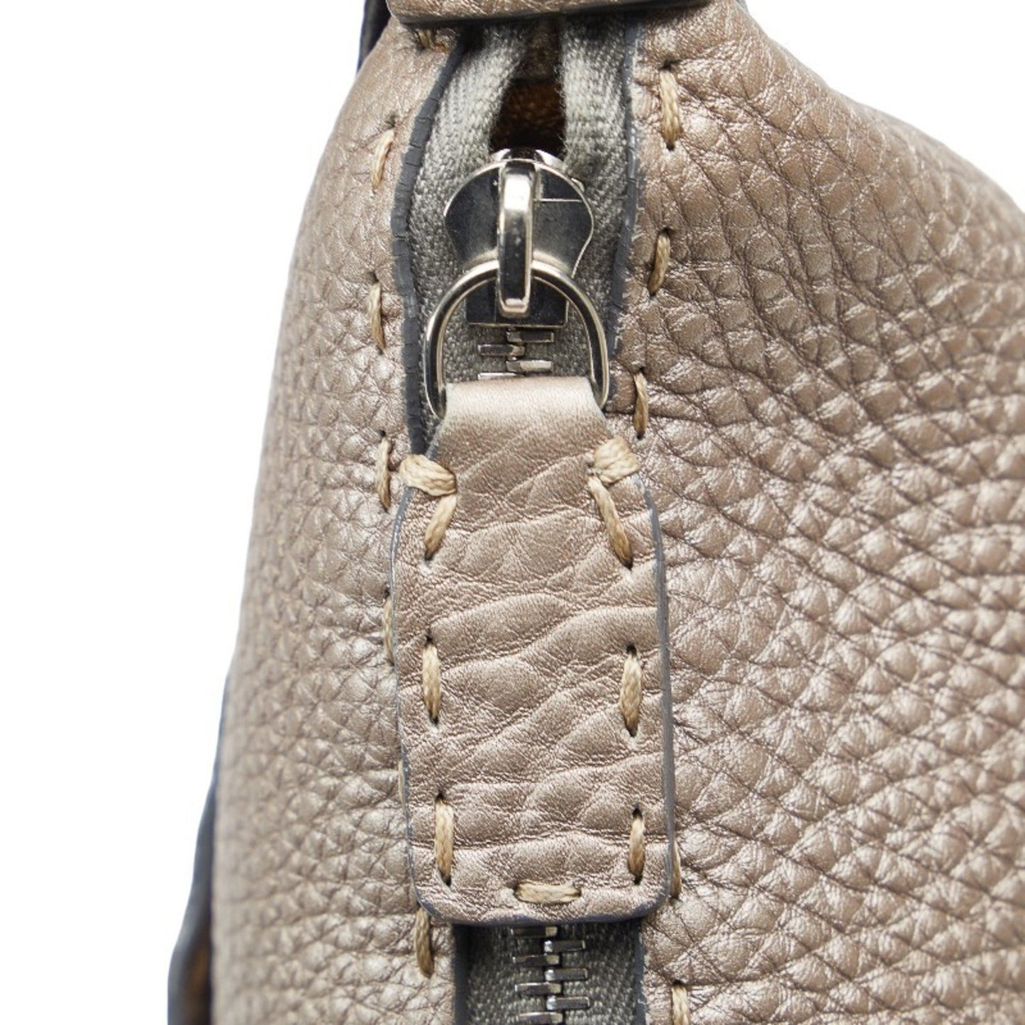 Fendi Selleria Brown Leather Shoulder Bag