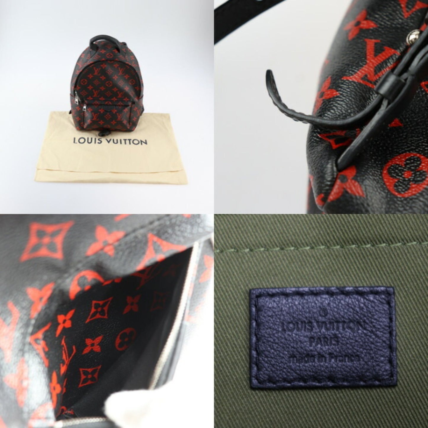 Louis Vuitton Palm Springs Black Canvas Backpack Bag