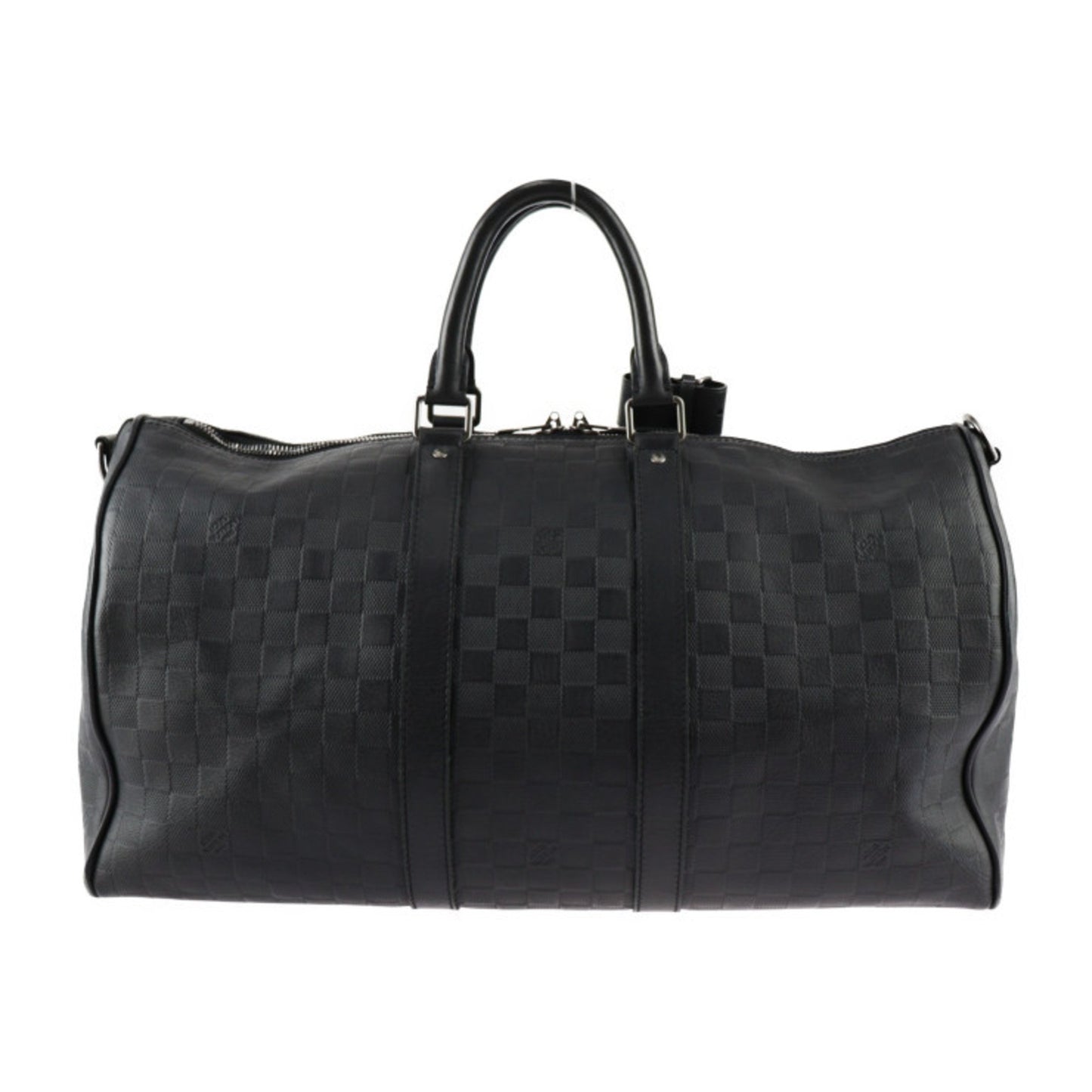 Louis Vuitton Keepall Bandouliere 45 Black Leather Travel Bag