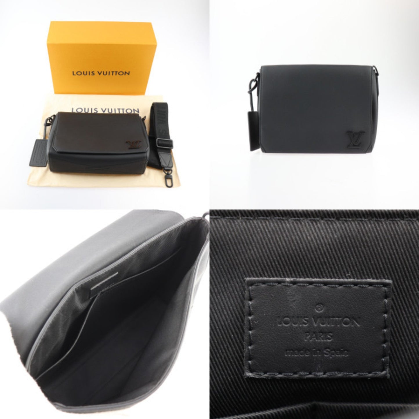 Louis Vuitton Takeoff Black Leather Shoulder Bag