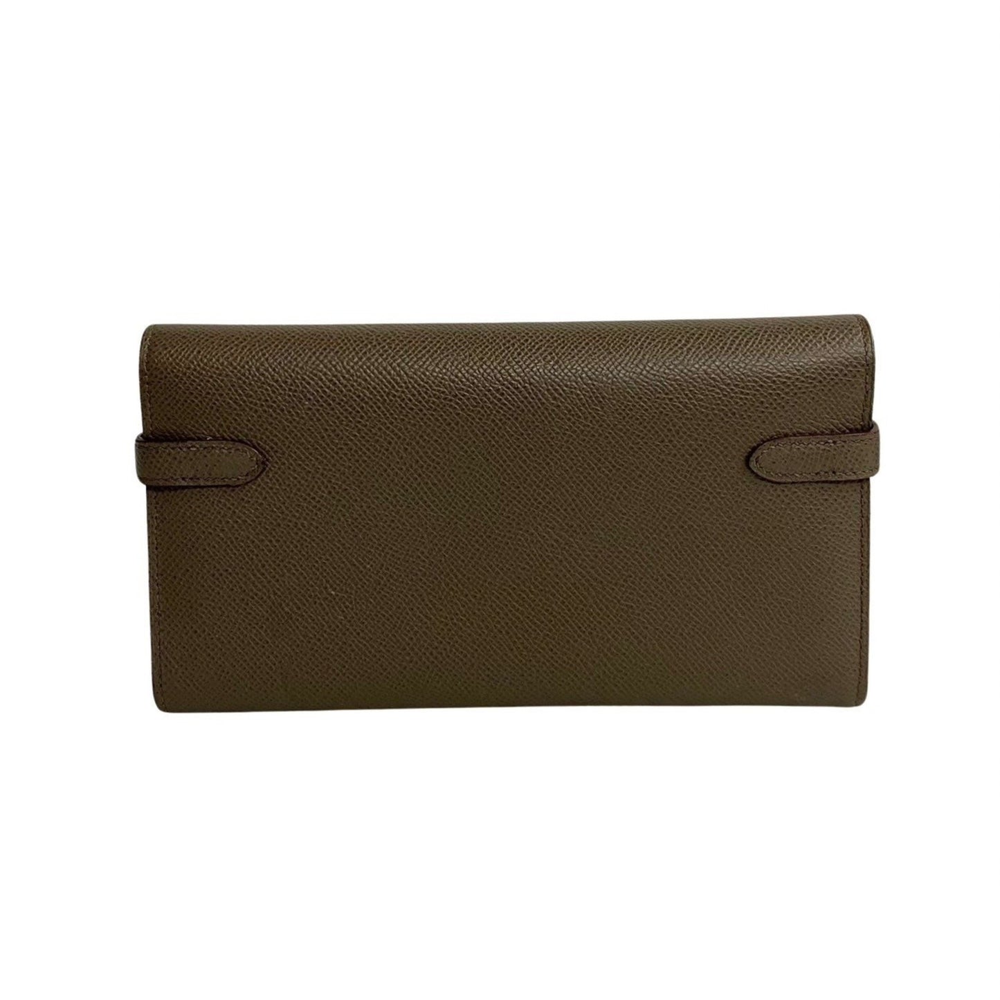 Hermès Kelly Grey Leather Wallet Accessories