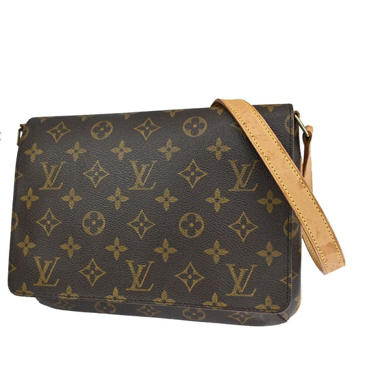 Louis Vuitton Musette Tango Brown Canvas Shoulder Bag