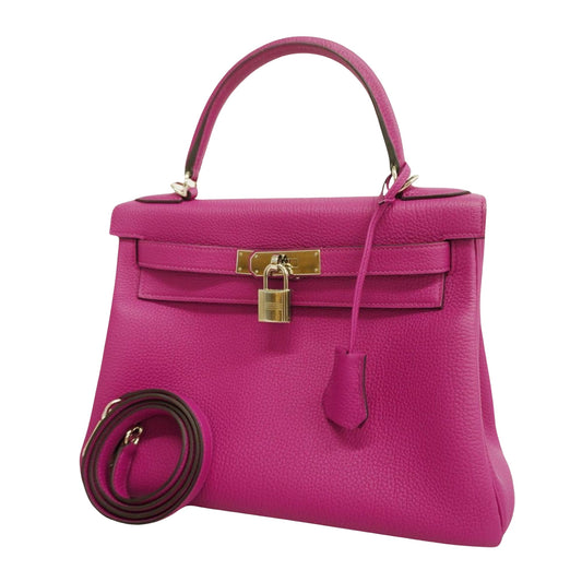 Hermès Kelly 28 Pink Leather Hand Bag