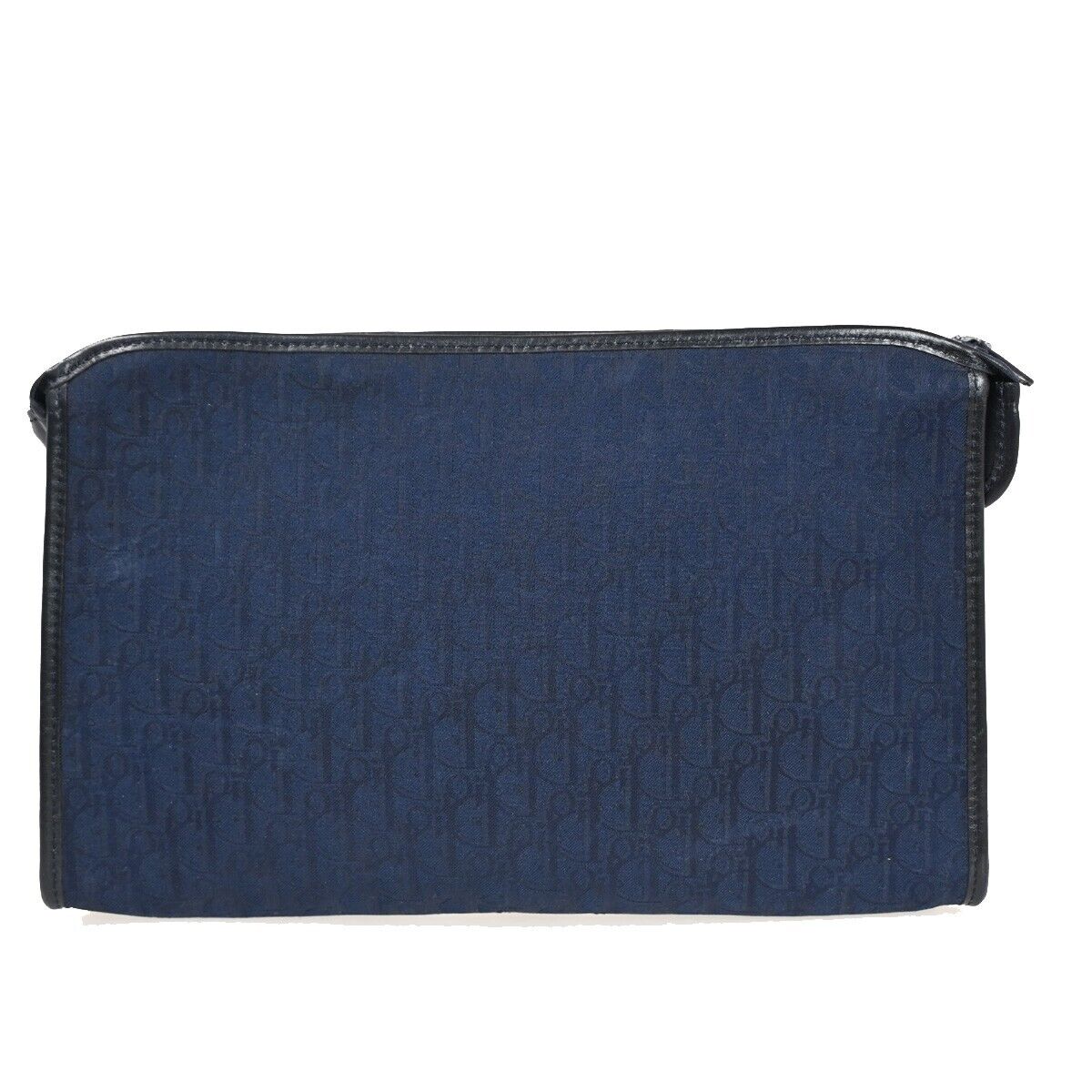 Dior Trotter Navy Canvas Clutch Bag