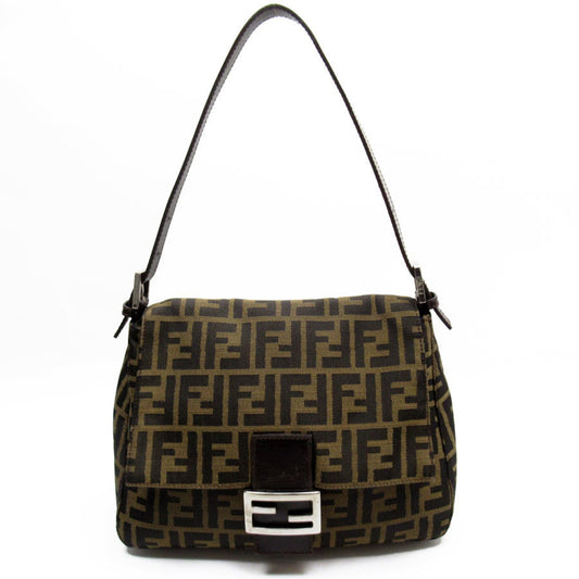 Fendi Zucca Brown Canvas Shoulder Bag