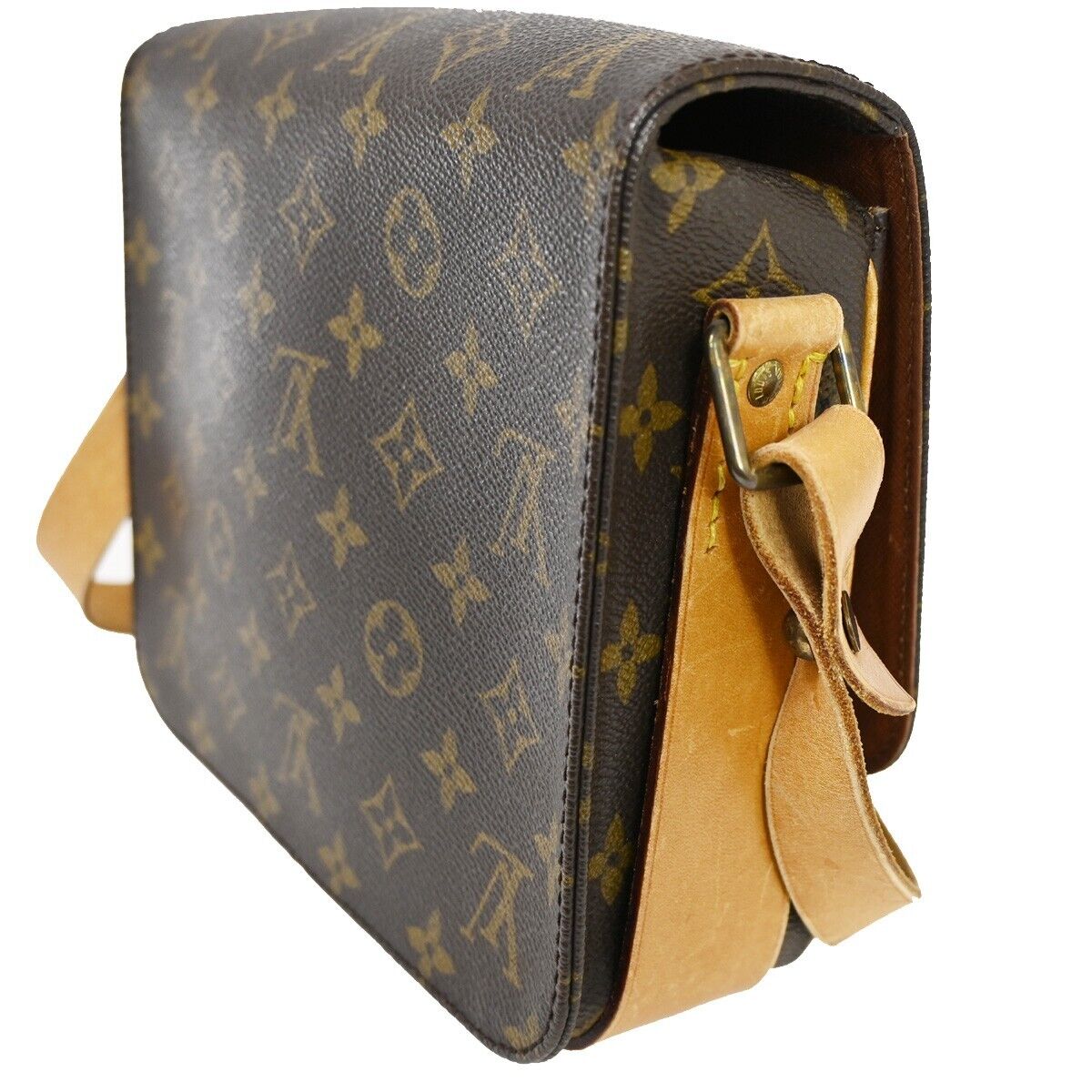 Louis Vuitton Cartouchiere Brown Canvas Shoulder Bag