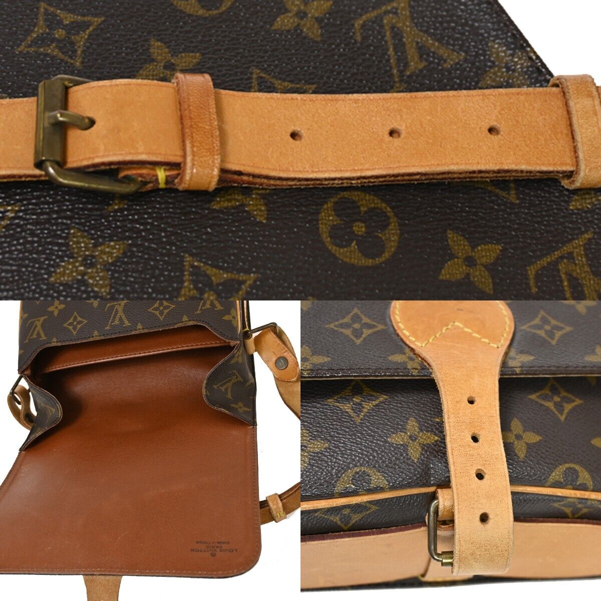 Louis Vuitton Cartouchiere Brown Canvas Shoulder Bag