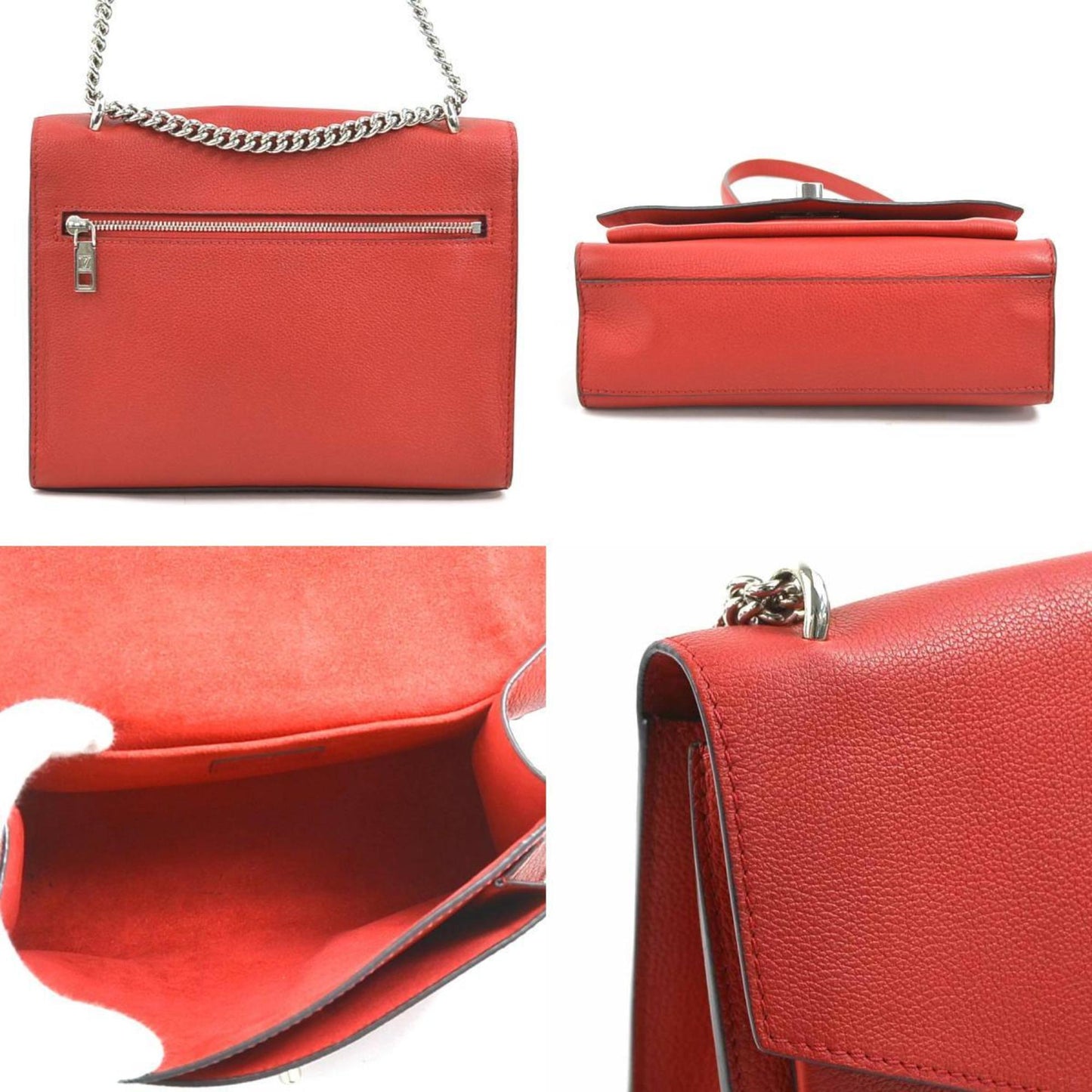 Louis Vuitton Mylockme Red Leather Shoulder Bag