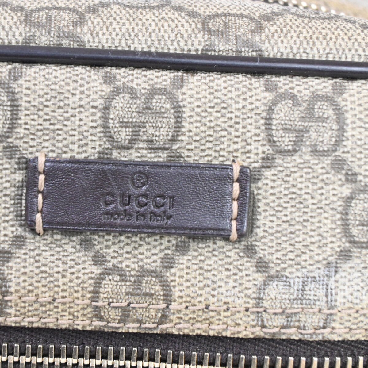 Gucci GG Supreme Beige Canvas Shoulder Bag