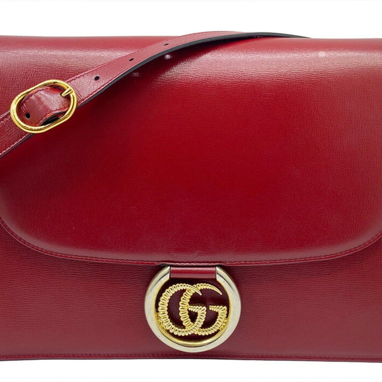 Gucci GG Marmont Red Leather Hand Bag