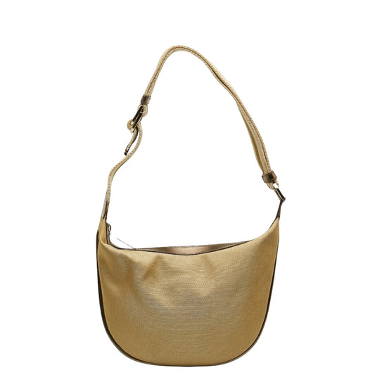 Gucci Sherry Gold Canvas Shoulder Bag