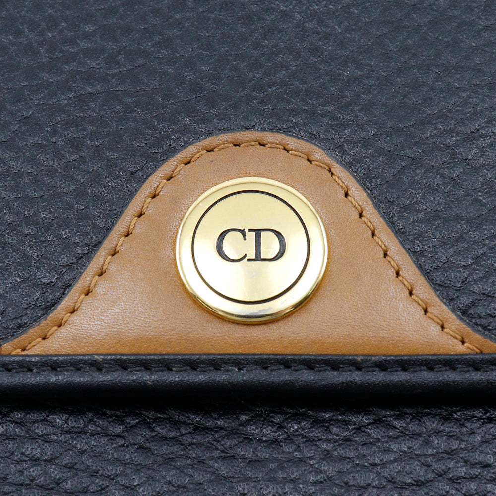 Dior CD Black Leather Shoulder Bag