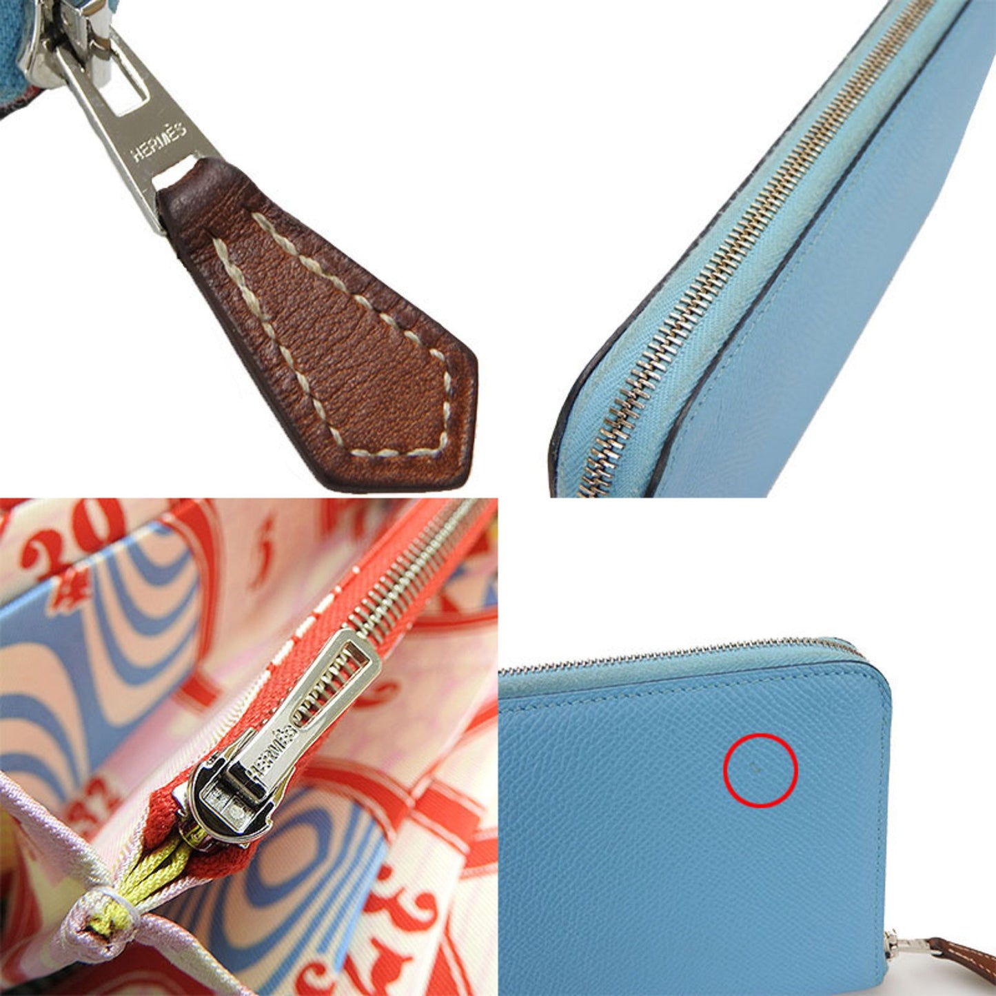 Hermès Silk'In Blue Leather Wallet Accessories