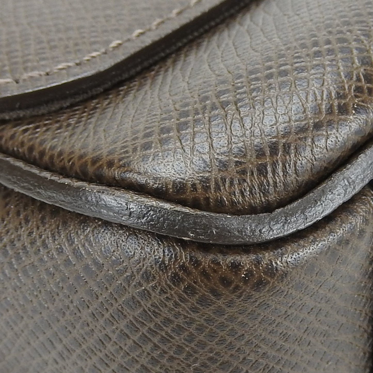 Louis Vuitton Roman Brown Leather Shoulder Bag